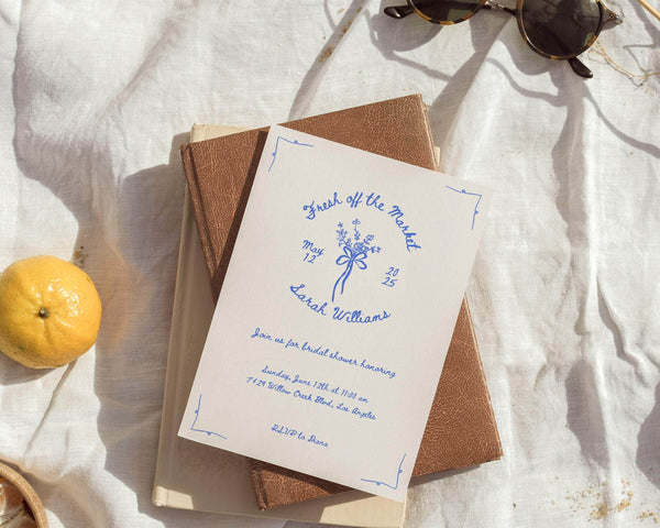 Instant Download - Canva Template Vintage Bridal Shower Invitation