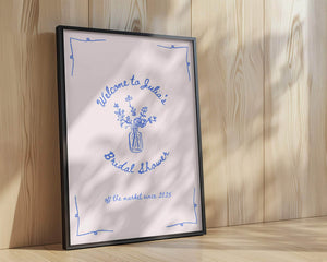 BeyzaLab - Canva Template Vintage Bridal Shower Welcome Sign Template