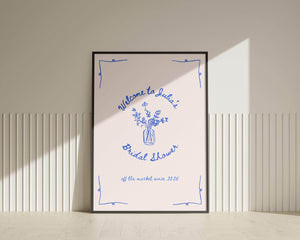 BeyzaLab - Canva Template Vintage Bridal Shower Welcome Sign Template
