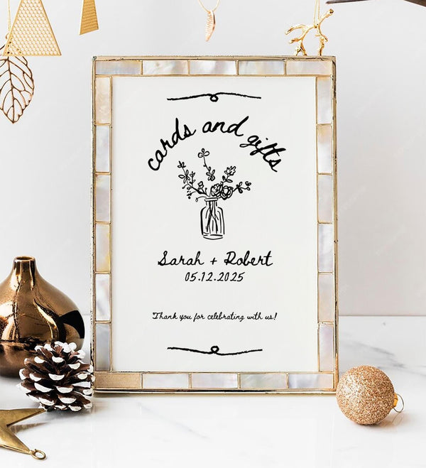 BeyzaLab Vintage Cards and Gifts Sign Template