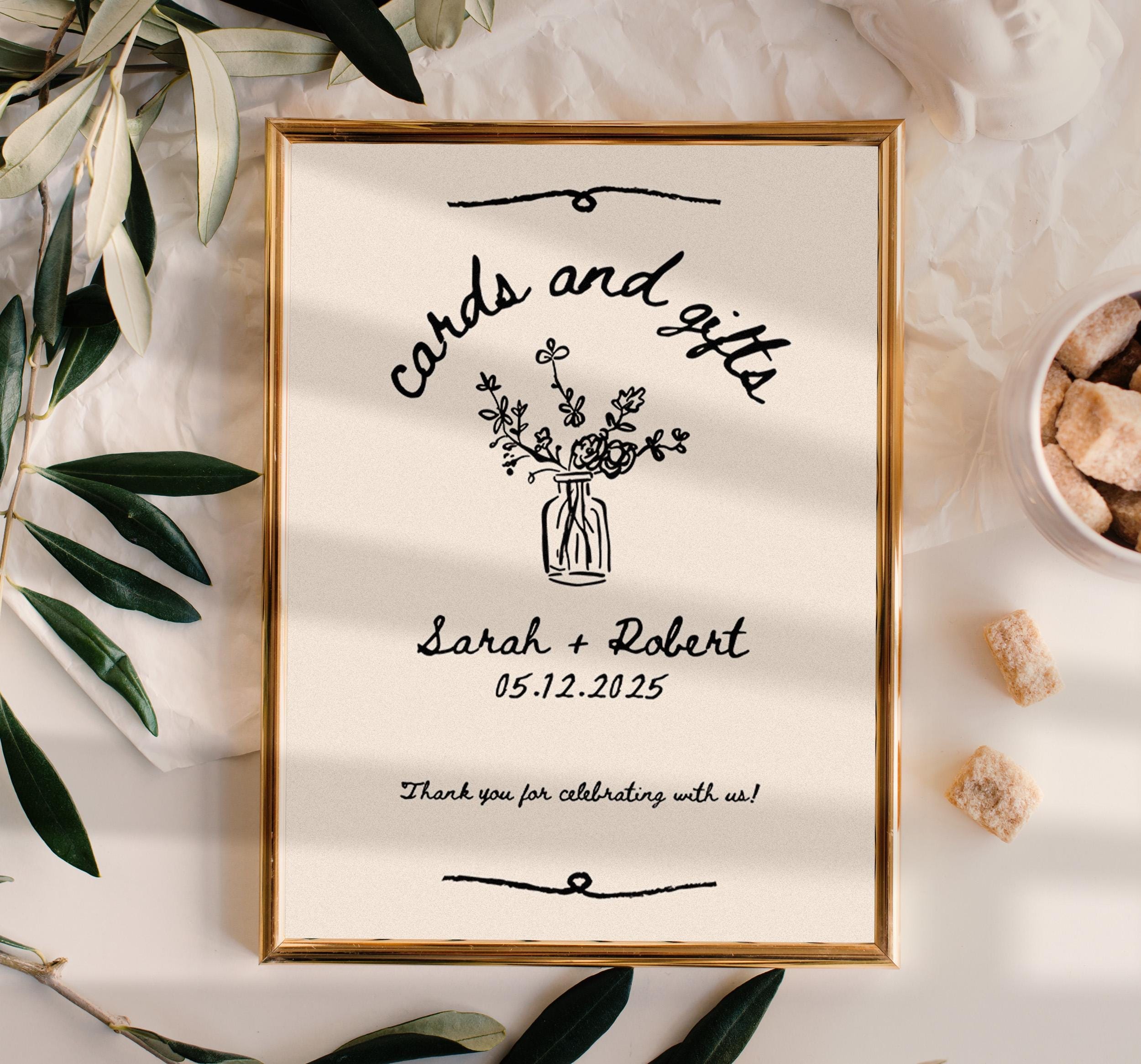 BeyzaLab Vintage Cards and Gifts Sign Template