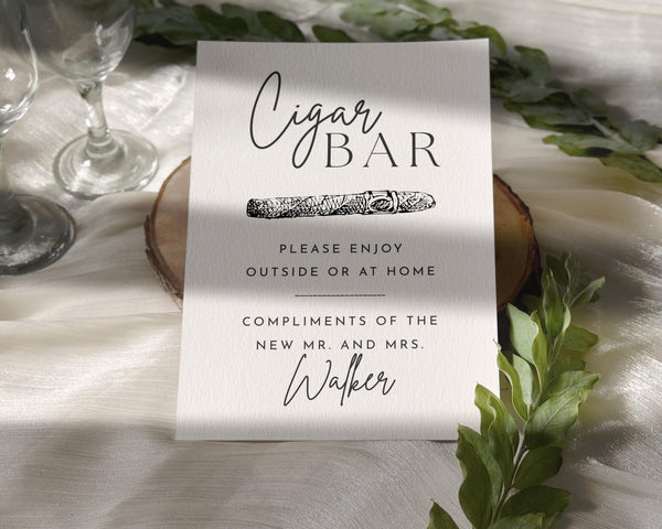 BeyzaLab Vintage Cigar Bar Sign Template