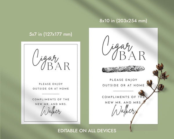 BeyzaLab Vintage Cigar Bar Sign Template