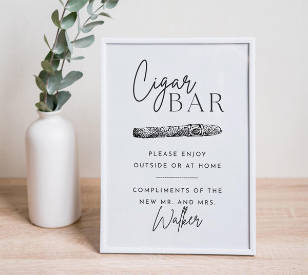 BeyzaLab Vintage Cigar Bar Sign Template
