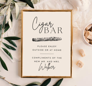 BeyzaLab Vintage Cigar Bar Sign Template