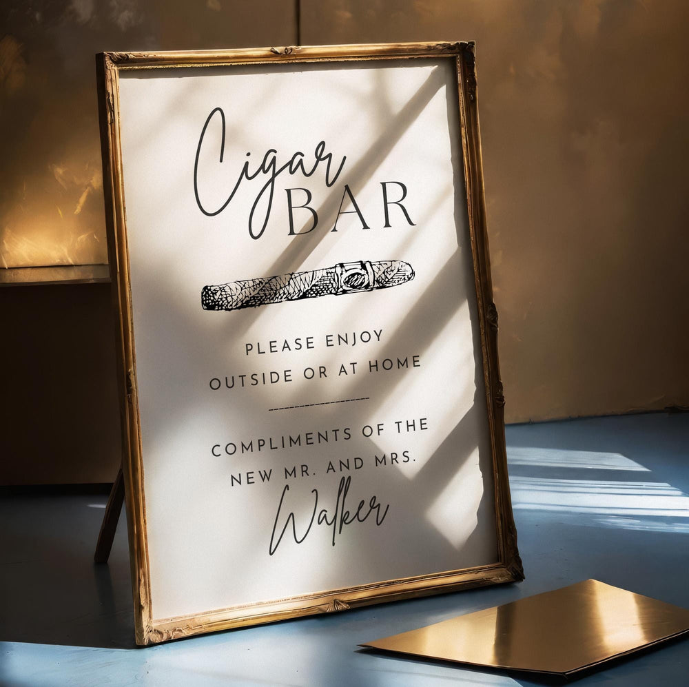 BeyzaLab Vintage Cigar Bar Sign Template