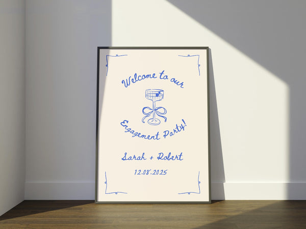 BeyzaLab Vintage Engagement Party Sign