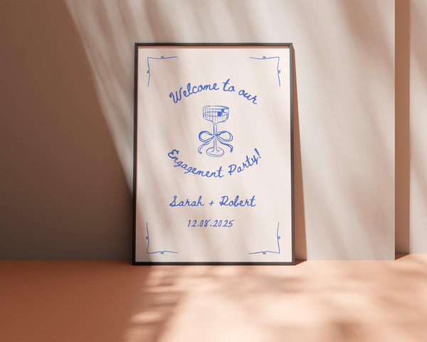 BeyzaLab Vintage Engagement Party Sign