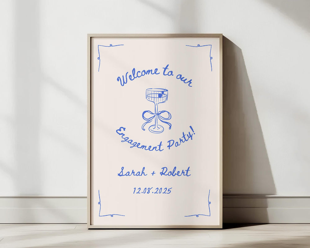 BeyzaLab Vintage Engagement Party Sign