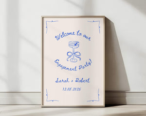BeyzaLab Vintage Engagement Party Sign