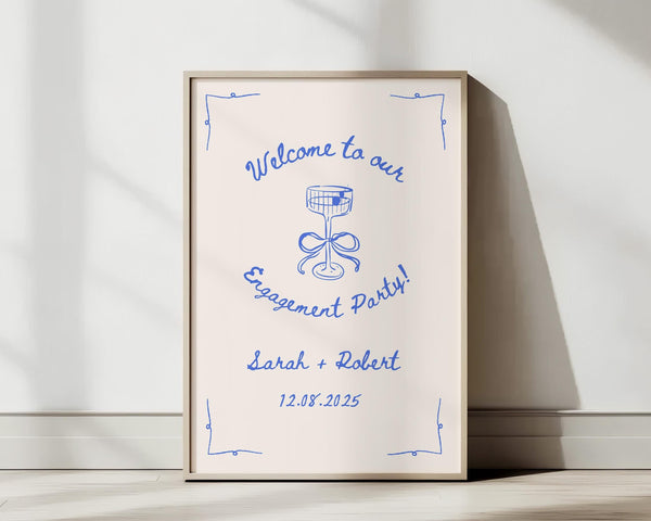 BeyzaLab Vintage Engagement Party Sign