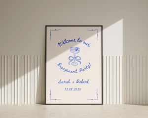 BeyzaLab Vintage Engagement Party Sign