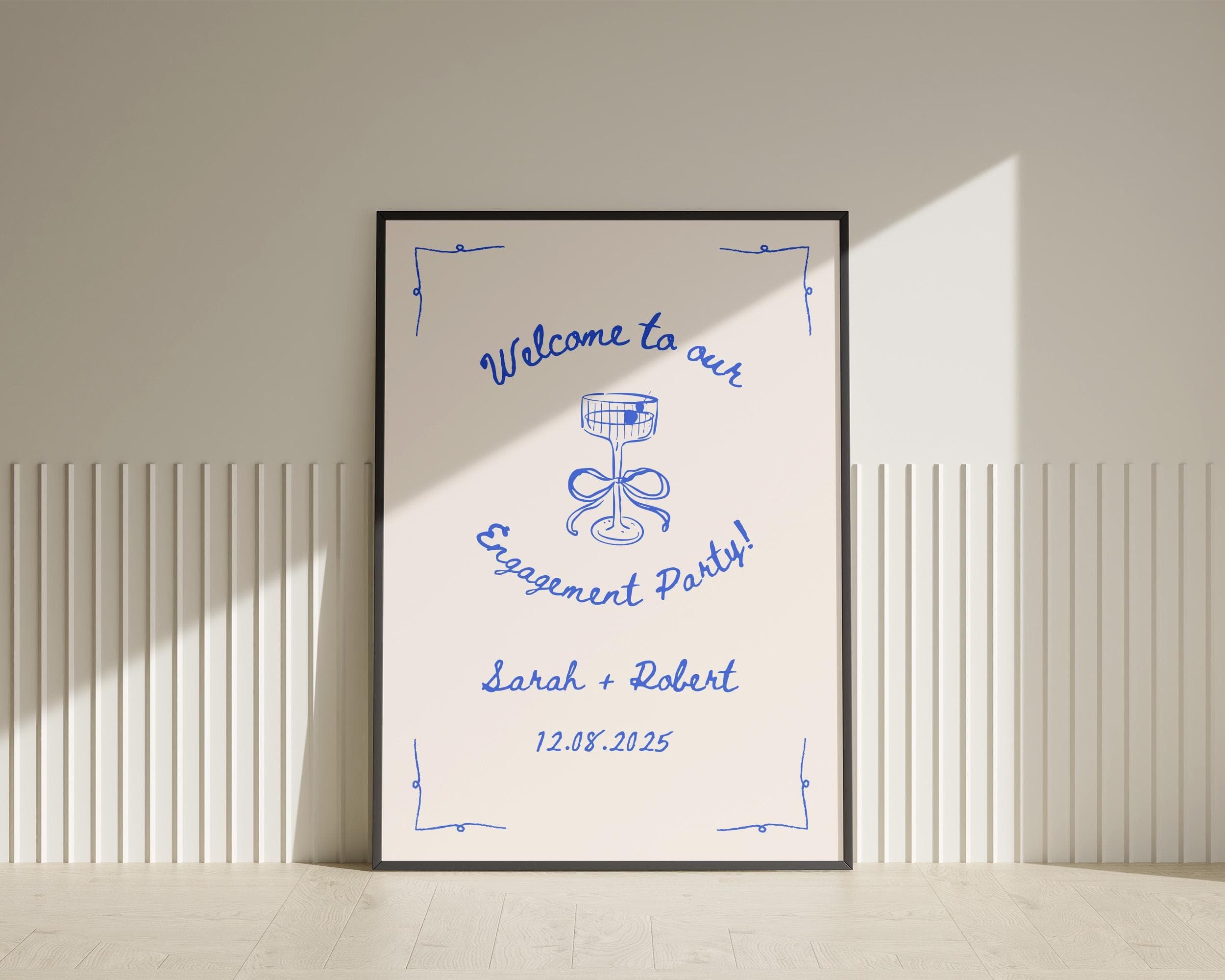 BeyzaLab Vintage Engagement Party Sign