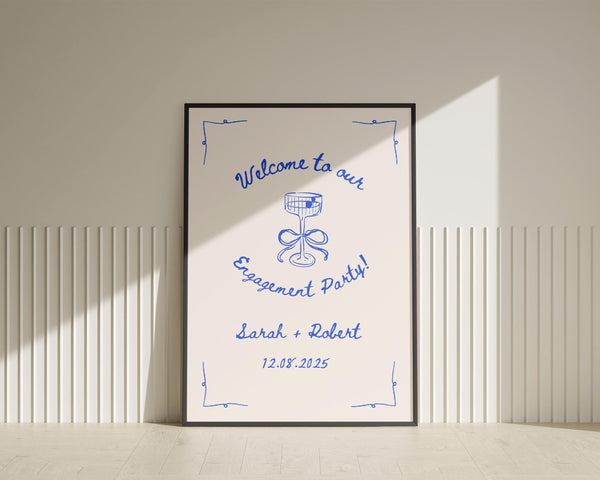 BeyzaLab Vintage Engagement Party Sign