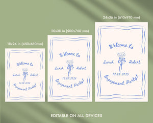 BeyzaLab Vintage Engagement Party Sign Template