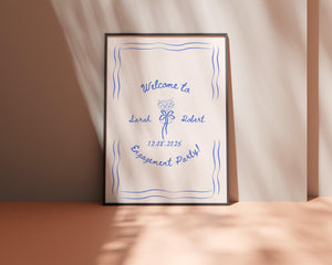 BeyzaLab Vintage Engagement Party Sign Template