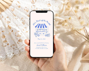 Instant Download - Canva Template Vintage Fresh Off The Market Invitation Suite