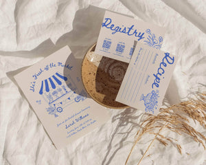 Instant Download - Canva Template Vintage Fresh Off The Market Invitation Suite