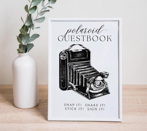 BeyzaLab Vintage Polaroid Guest Book Sign