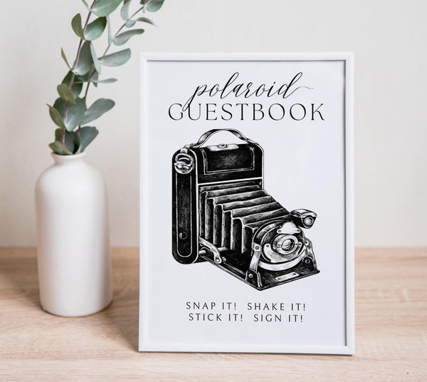 BeyzaLab Vintage Polaroid Guest Book Sign