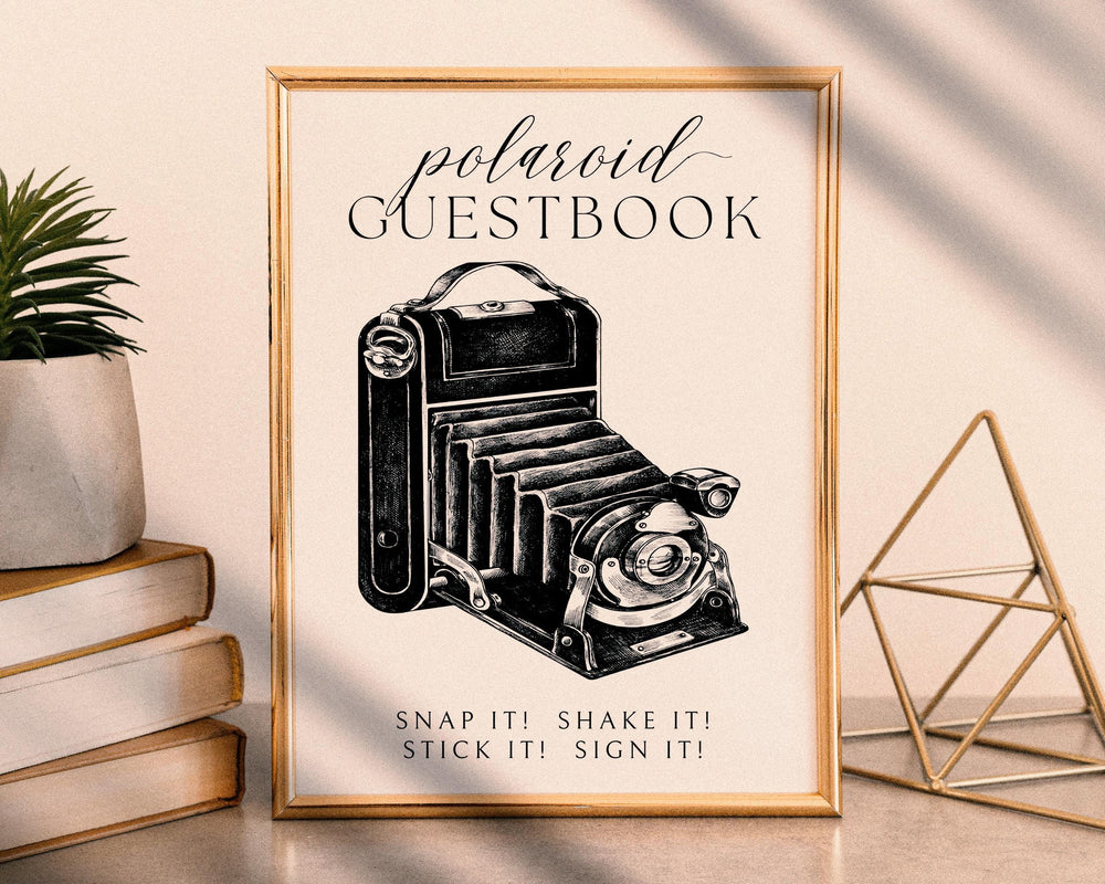 BeyzaLab Vintage Polaroid Guest Book Sign