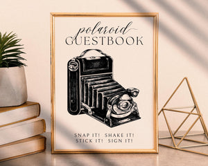 BeyzaLab Vintage Polaroid Guest Book Sign