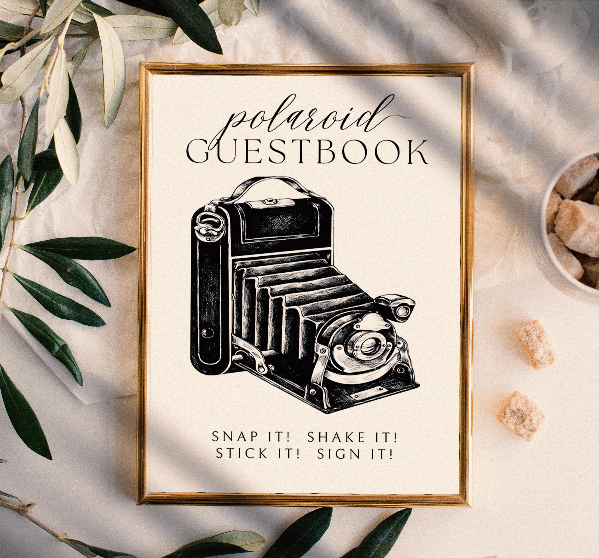 BeyzaLab Vintage Polaroid Guest Book Sign