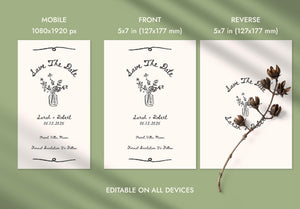 BeyzaLab Vintage Save The Date Cards Template