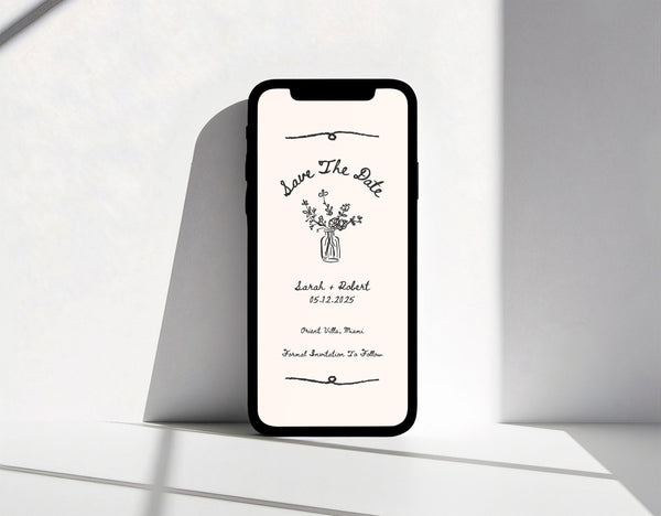 BeyzaLab Vintage Save The Date Cards Template