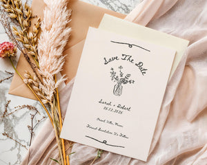 BeyzaLab Vintage Save The Date Cards Template