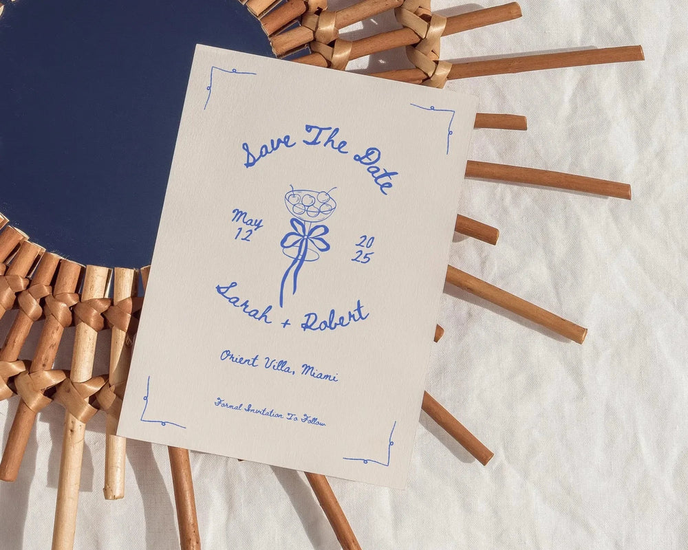 Instant Download - Canva Template Vintage Save The Date Invite Template