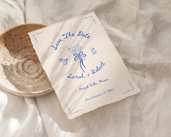 Instant Download - Canva Template Vintage Save The Date Invite Template