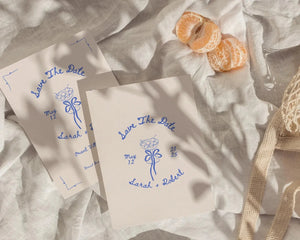 Instant Download - Canva Template Vintage Save The Date Invite Template