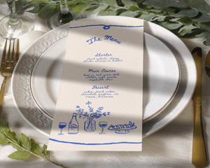 BeyzaLab Vintage Wedding Menu Cards