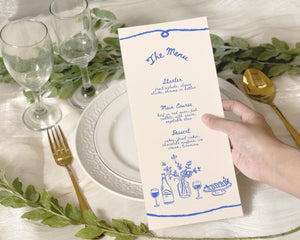 BeyzaLab Vintage Wedding Menu Cards