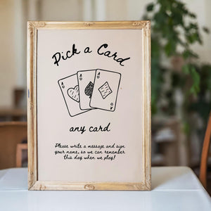 BeyzaLab Vintage Wedding Playing Cards Sign
