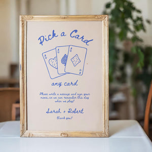 BeyzaLab Vintage Wedding Playing Cards Sign Template