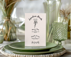 BeyzaLab Vintage Wedding Signature Drinks Sign
