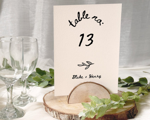 BeyzaLab Vintage Wedding Table Numbers Template