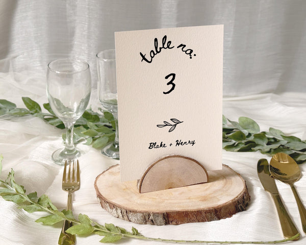 BeyzaLab Vintage Wedding Table Numbers Template