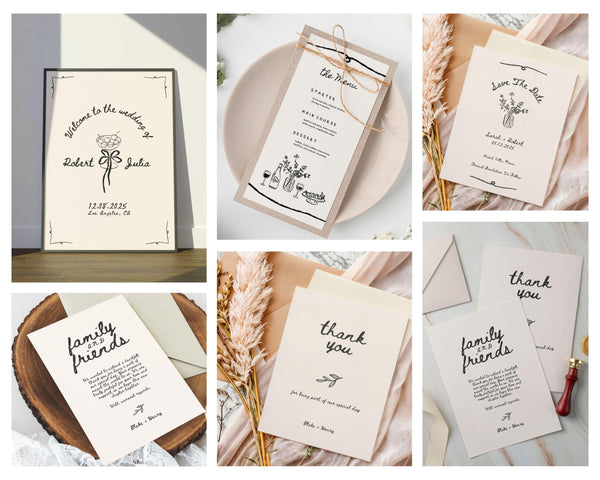 BeyzaLab Vintage Wedding Template Bundle