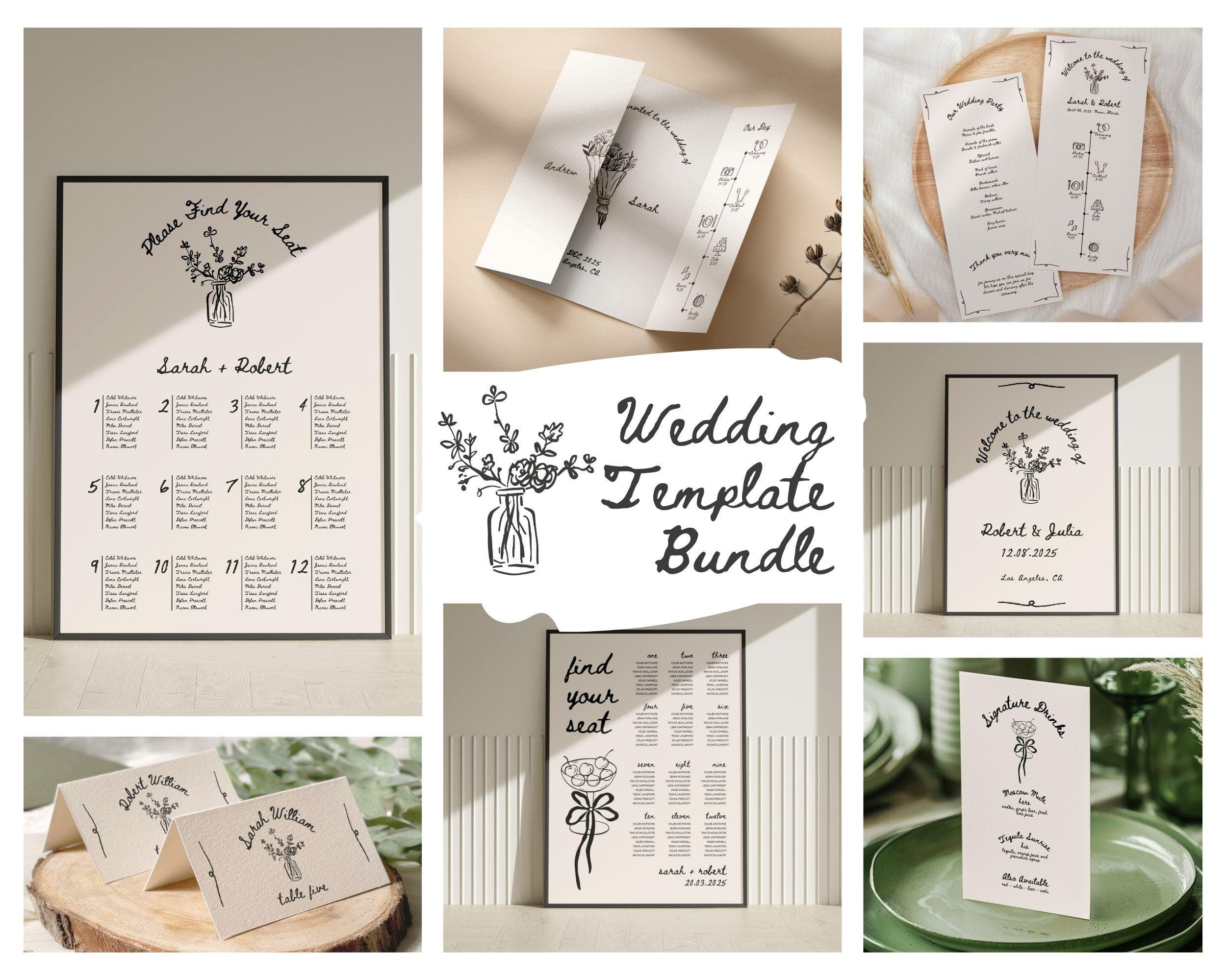 BeyzaLab Vintage Wedding Template Bundle