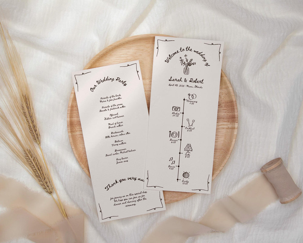BeyzaLab Vintage Wedding Timeline Template