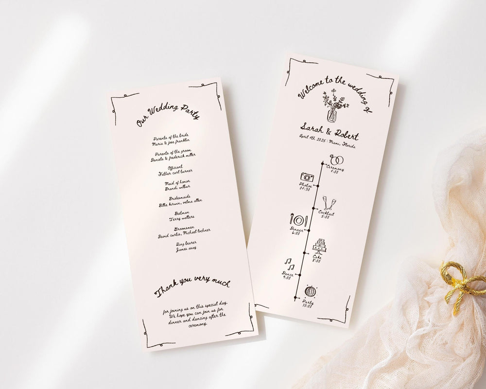 BeyzaLab Vintage Wedding Timeline Template