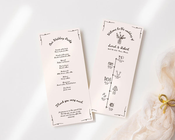 BeyzaLab Vintage Wedding Timeline Template