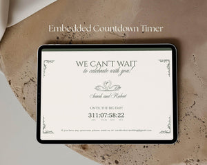 BeyzaLab - Canva Template Vintage Wedding Website Template