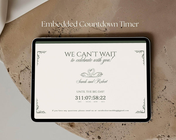 BeyzaLab - Canva Template Vintage Wedding Website Template