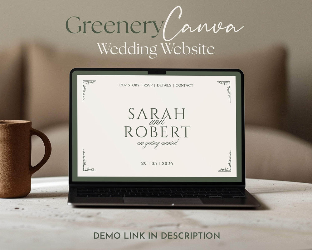 BeyzaLab - Canva Template Vintage Wedding Website Template