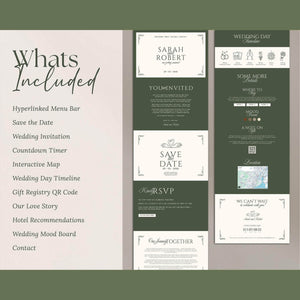 Instant Download - Canva Template Vintage Wedding Website Template