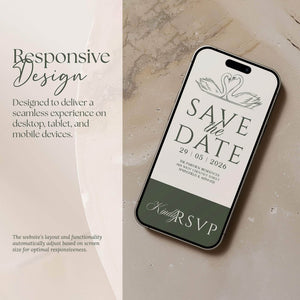 Instant Download - Canva Template Vintage Wedding Website Template